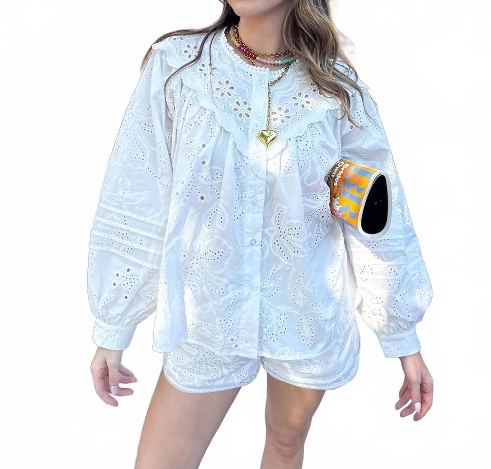 NEW BAILEY ROSE daydream eyelet set in white